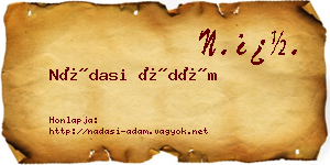 Nádasi Ádám névjegykártya